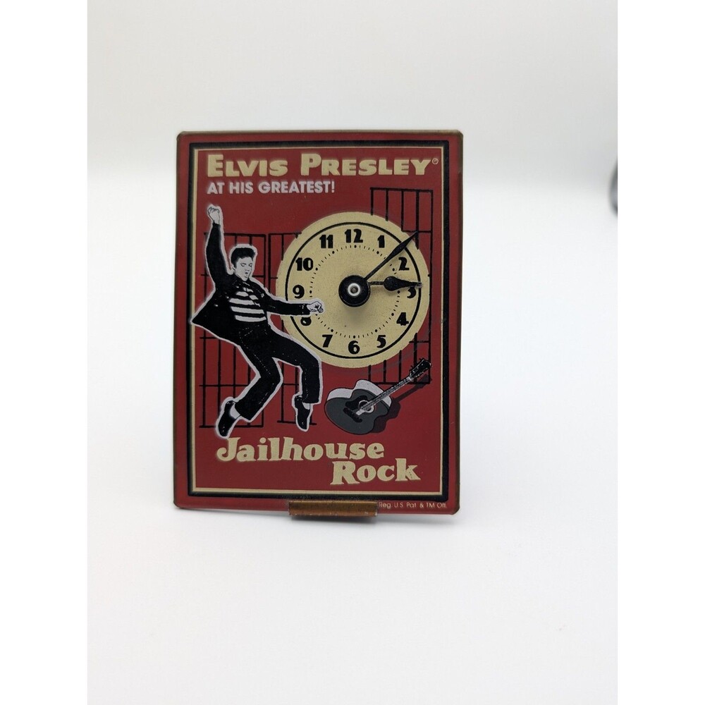 Vintage Elvis Presley Jailhouse Rock Match Box Clock Desk Clock Liberty Sign Co